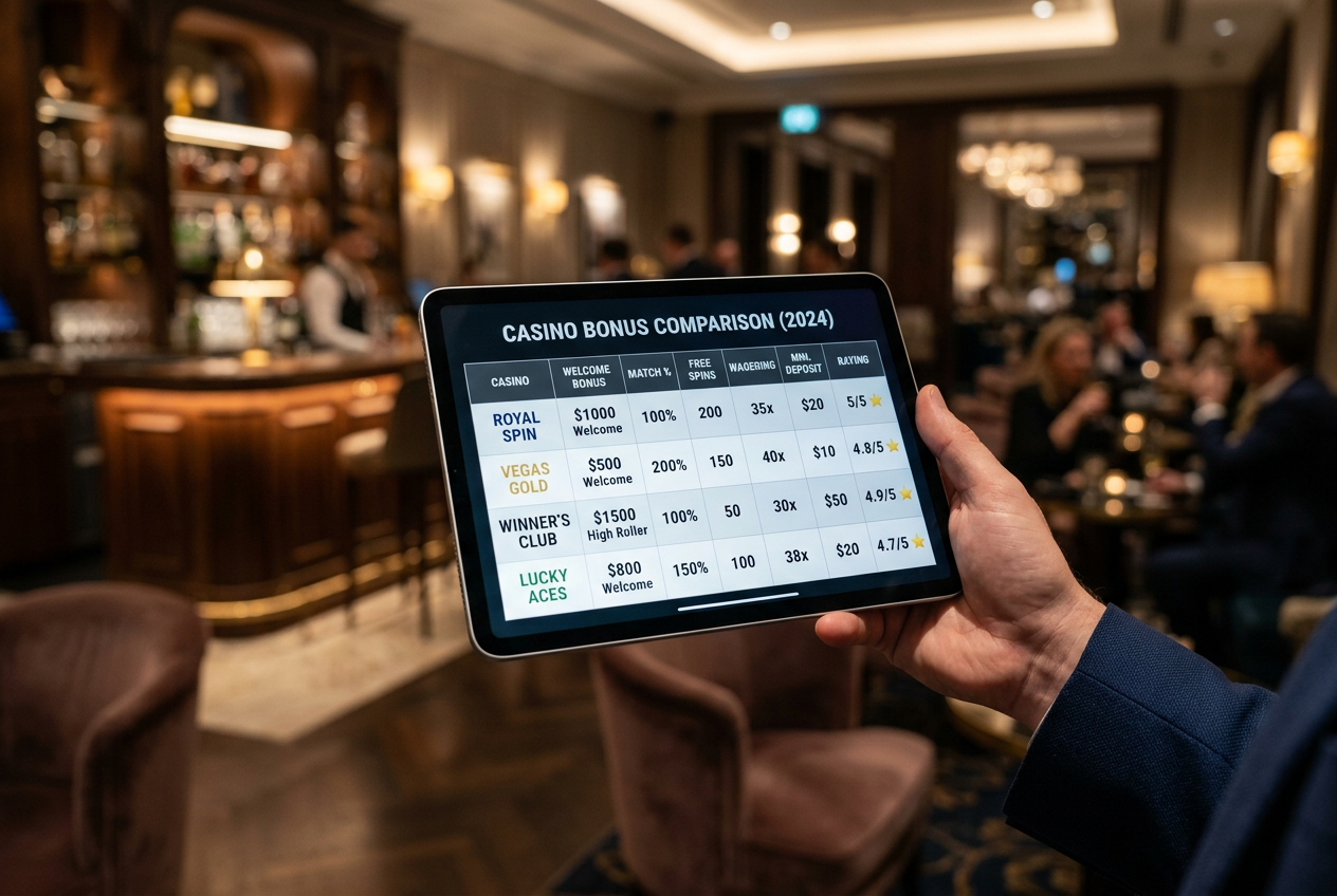 Σύγκριση προσφορών καζίνο σε tablet